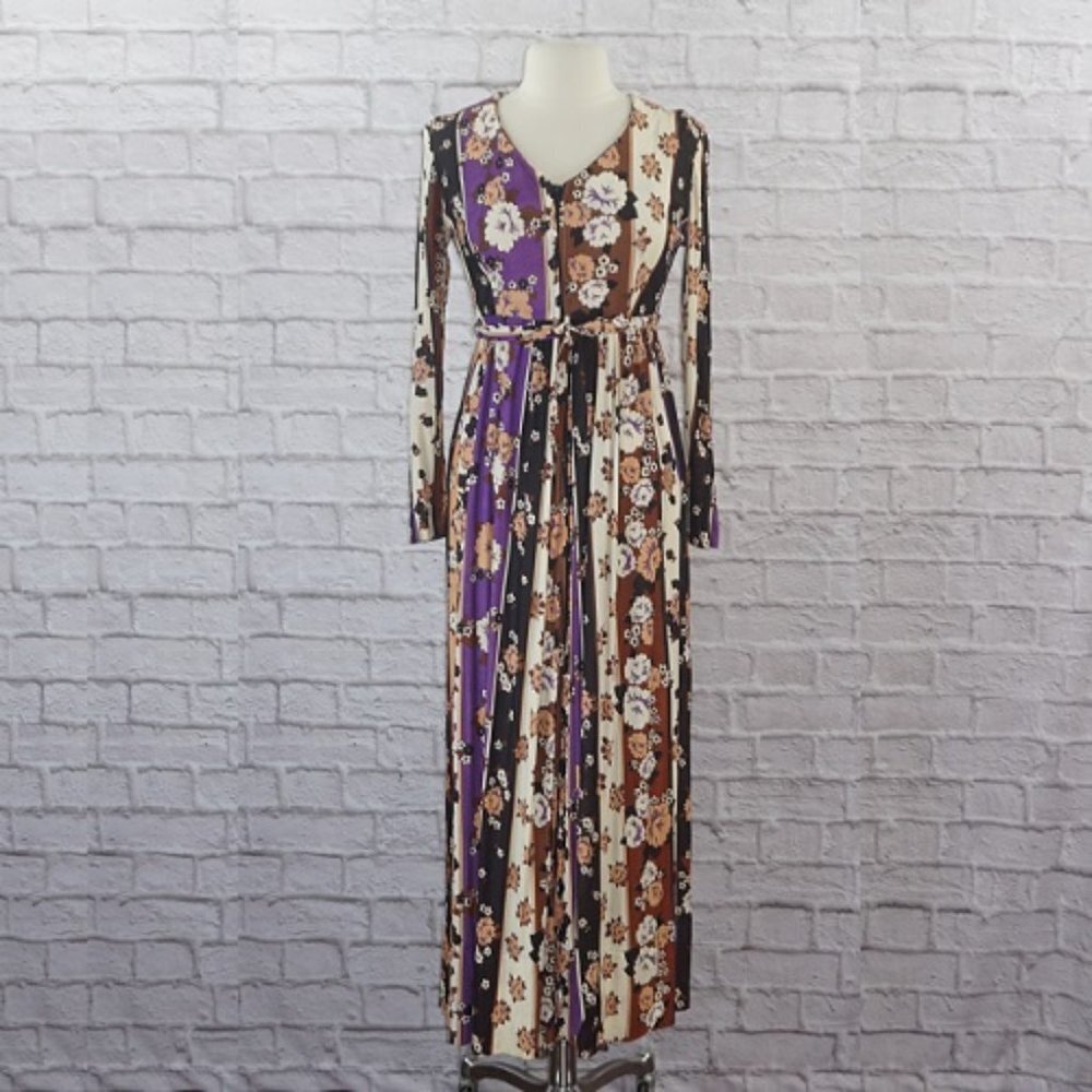 Vintage 70s Floral Maxi Dress